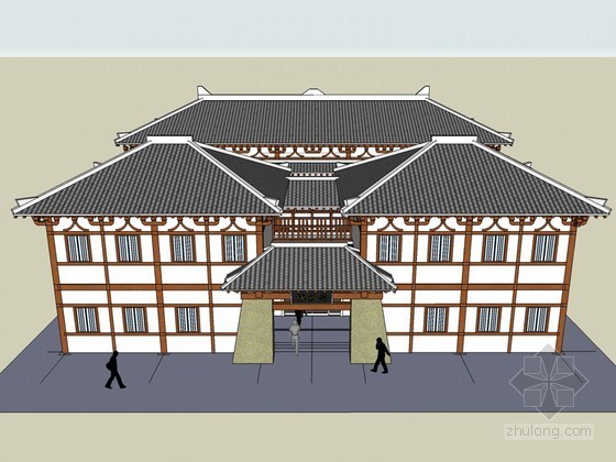 茶文化博物馆建筑设计su资料下载-博物馆SketchUp模型下载