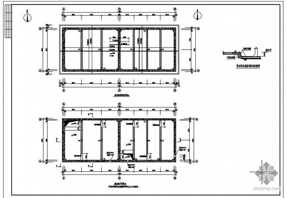 气浮池cad图资料下载-某皮革厂5000立方污水处理工程结构设计图