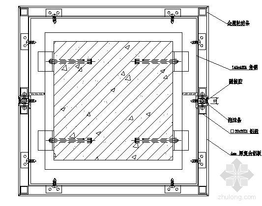 钢结构包铝板节点资料下载-铝板幕墙包方柱水平节点