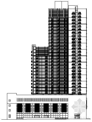 内走廊式公寓建筑资料下载-[长沙]某三十一层酒店式公寓建筑扩初图