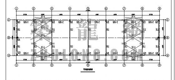 钢结构库房监理规划资料下载-钢结构加工库房结构图