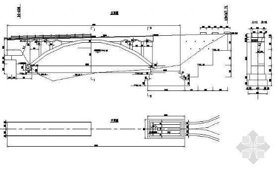 石拱桥建筑施工图资料下载-1-45米石拱桥施工图