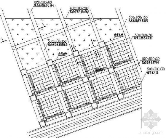 室外广场铺装施工方案资料下载-林下广场铺装详图