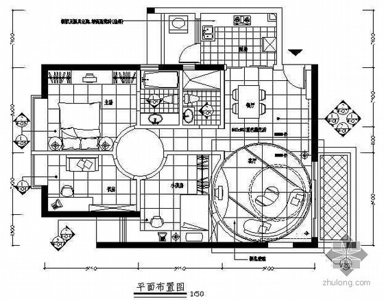 三居室的施工计划资料下载-某三居室装饰施工图