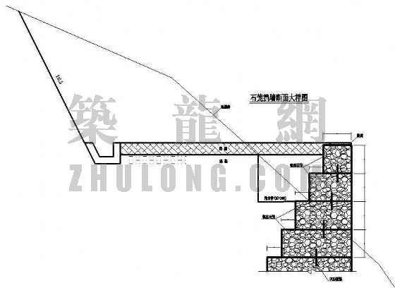 石笼挡墙施工图资料下载-石笼挡墙结构设计图