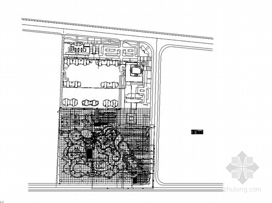 小区入口景观cad资料下载-[潍坊]小区周边附属公园入口景观设计施工图