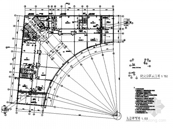 高层钢框架结构多层次企业研发楼建筑设计方案图（16年最新）-高层钢框架结构多层次企业研发楼建筑平面图