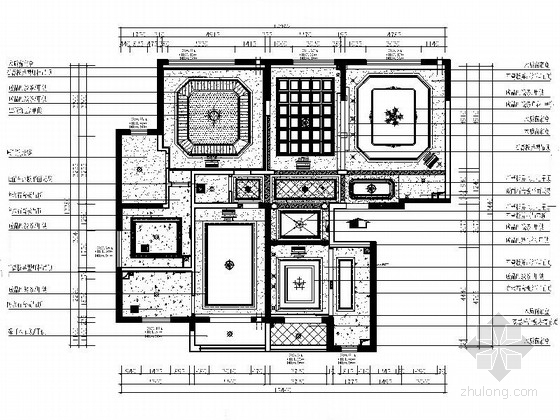 一套三居室室内设计资料下载-[西安]欧式风格三居室雅居室内设计施工方案图