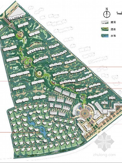 呼和浩特市景观图资料下载-[呼和浩特]花园小区景观设计方案