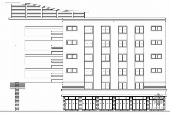 沈阳建筑工程公司资料下载-[岳阳]某工程公司宿舍楼建筑扩初图