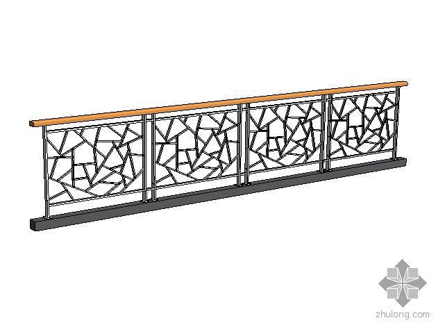 铸铁栏杆围合的阳台资料下载-铁栏杆方格