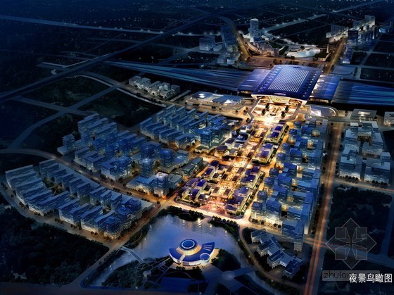 综合广场总图资料下载-[杭州]综合广场概念方案及新城核心区域城市设计
