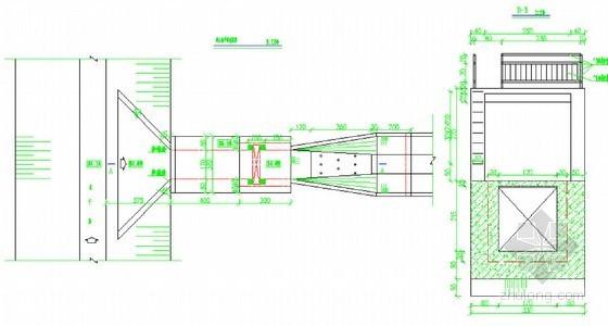 水工结构施工节点详图合集（代表性工程CAD图317张）-进水闸平面布置图 