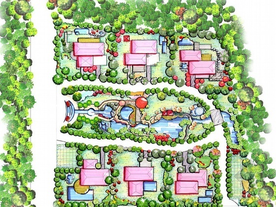 别墅规划景观设计资料下载-深圳别墅景观设计