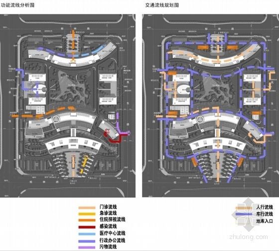 [广西]5层现代化市级综合医院建筑设计方案文本（1600床 曲面造型）-5层现代化市级综合医院建筑设计分析图