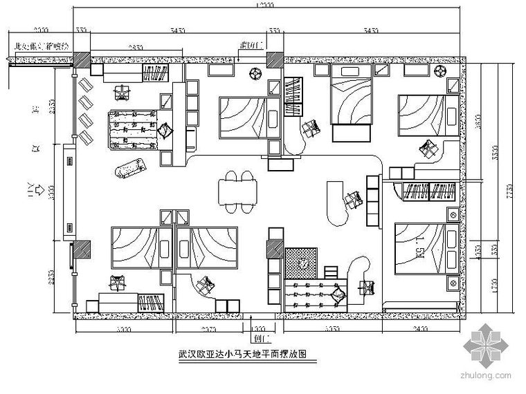 李宁专卖店施工全套图资料下载-某家私专卖店施工图