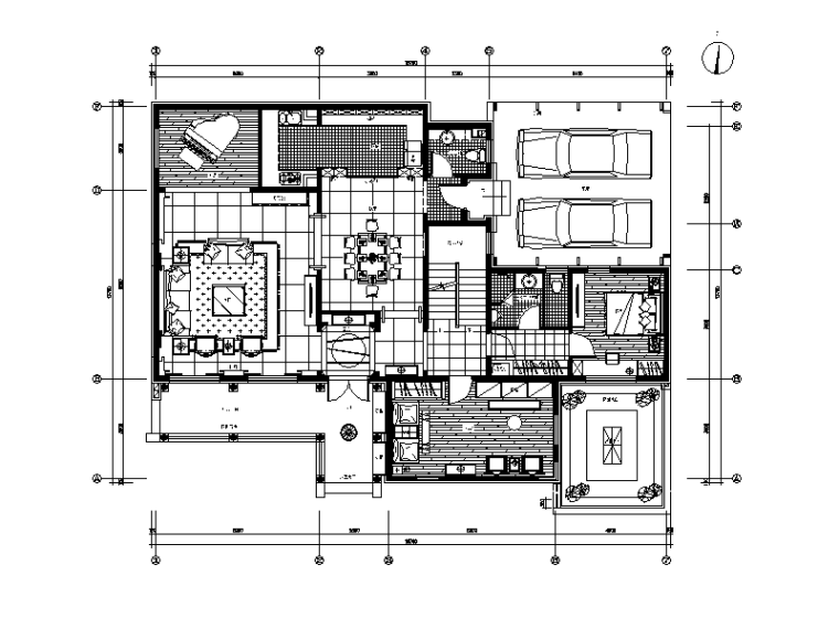 cad中式立面资料下载-[江苏]中式风格别墅设计CAD施工图（含效果图）