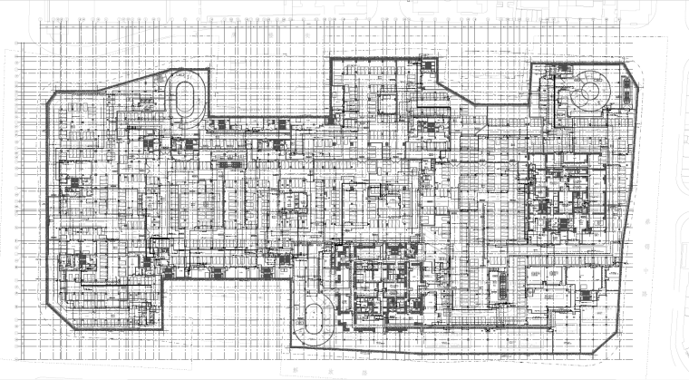 [地标建筑]长沙国金中心项目大型商业综合体电气图纸-地下弱电系统平面图-2