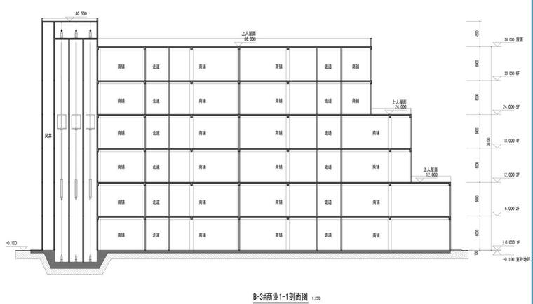[青海]现代风格商贸综合楼建筑设计方案文本-现代风格商贸综合楼建筑平面图
