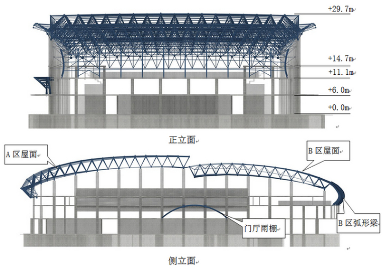 9层钢结构施工方案资料下载-[浙江]体育中心游泳跳水馆项目钢结构施工方案（附图）