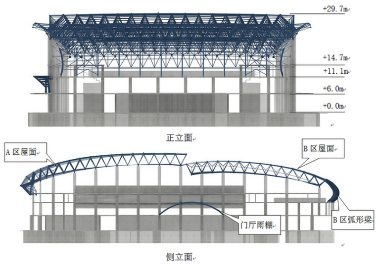 体育中心装饰装修施工方案资料下载-[浙江]体育中心游泳跳水馆项目钢结构施工方案（附图）