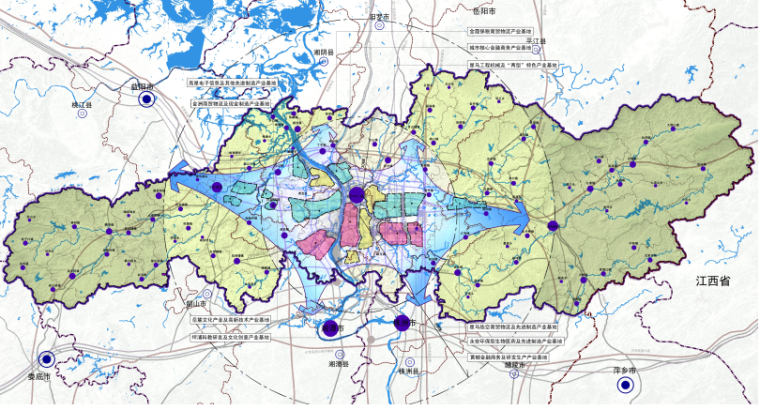 长沙市城市总体规划方案文本-市域产业布局规划