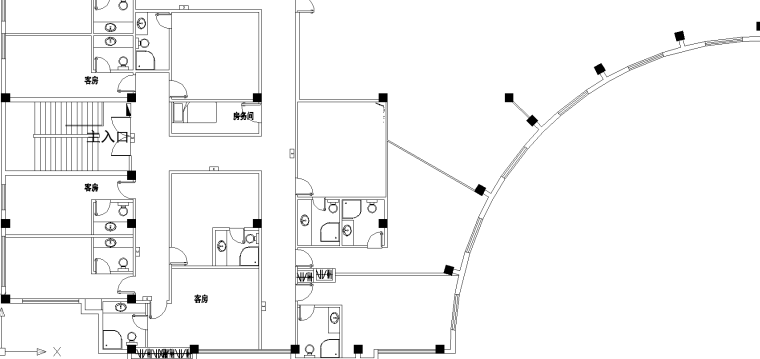 预制梁场电路铺设图资料下载-某宾馆电路消防布置图