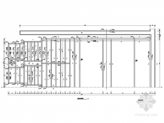 [辽宁]二层框架净水厂净水车间结构施工图-絮凝沉淀池池壁配筋图