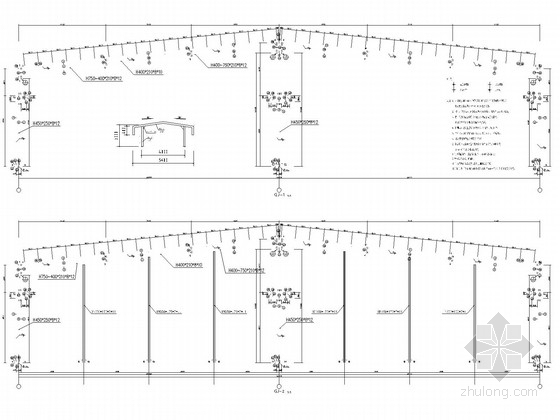 48门式刚架资料下载-48米×69米门式刚架厂房结构施工图(含建施)