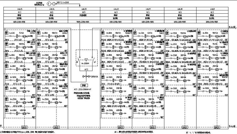 某医院项目供配电工程（电气一次部分）施工图设计-新建医疗专用配0.4kV电气接线图(4-2)