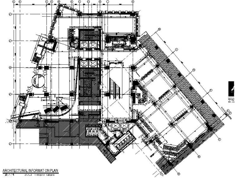 高级酒店空间设计资料下载-[天津]高级酒店设计平面施工图