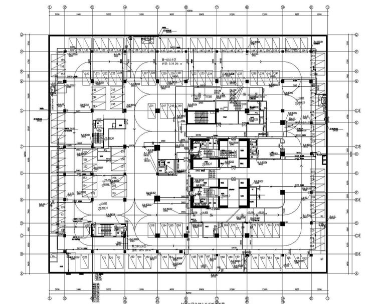 [深圳]202m卓越后海金融中心给排水消防喷淋系统全套施工图-地下三层给排水及消防平面图.jpg