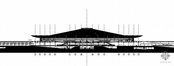 [合集]4套大型多层火车站建筑施工图-4套大型多层火车站建筑剖面图