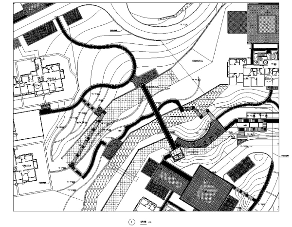 台阶花池剖面图资料下载-[福建]全能社区居住展示区总体景观设计施工图