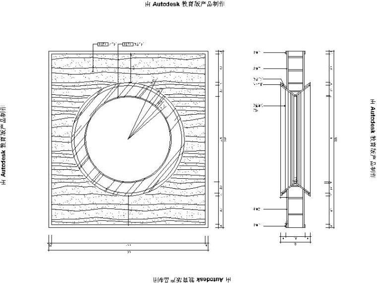 [北京]古香古色中式风展厅室内设计施工图（含效果图）-[北京]古香古色中式风展厅室内设计立面图