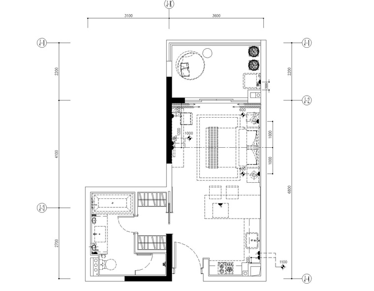 [广东]梁志天-广州雅居乐科学城公寓2号户型一居室样板房全套施工图+效果图+物料-5插座布置图_看图王