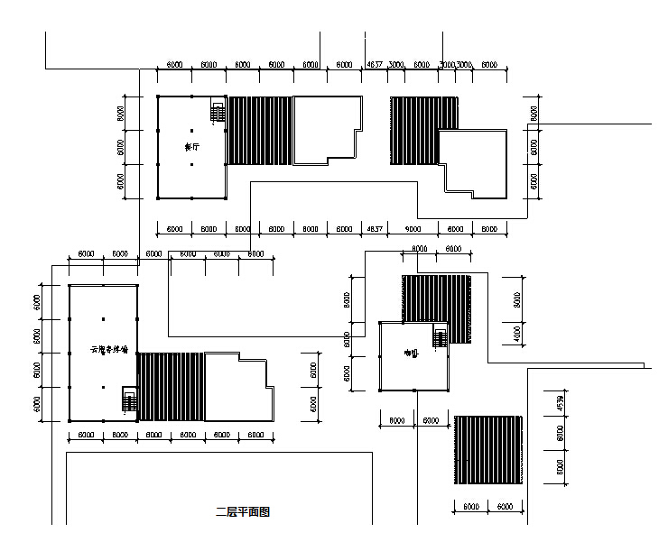 [云南]特色多业态小镇建筑设计方案文本-特色多业态小镇建筑平面图