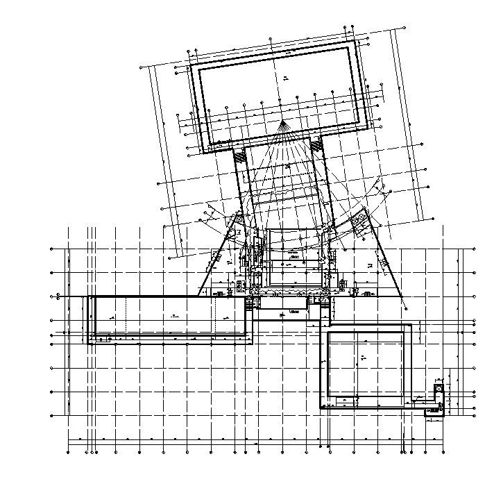 [山东]多层椭圆造型跳水游泳馆建筑施工图（含全专业建筑图纸）-多层椭圆造型跳水游泳馆建筑平面图