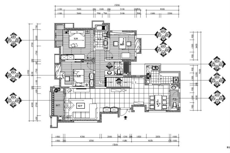 卧室设计简约风格资料下载-[安徽]现代简约风格复式楼层施工图设计及效果图（附ppt文案）