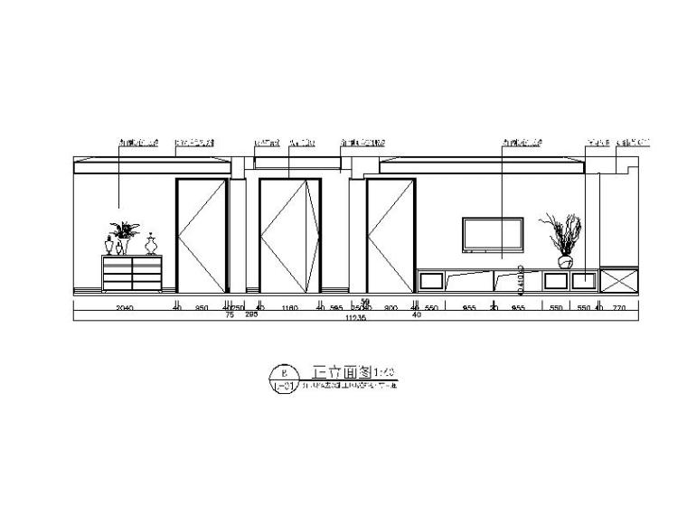 一套中式风格样板间CAD设计施工图（含效果图）立面图