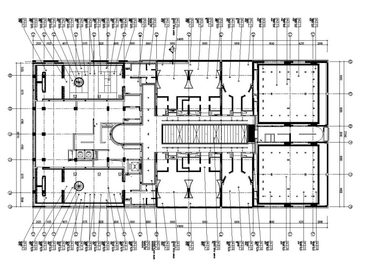 [厦门]大型新中式餐厅装修施工图-二层天花