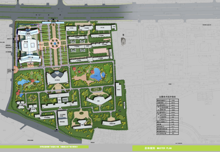 [北京]空军总医院建筑设计方案文本-总平面图