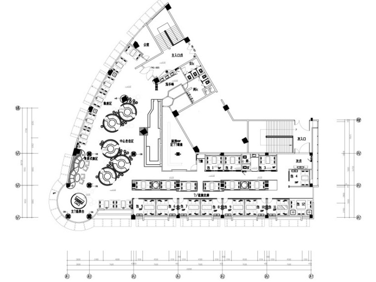 罗马柱门头装修效果图资料下载-上岛西餐厅混搭风格施工图设计（附效果图）