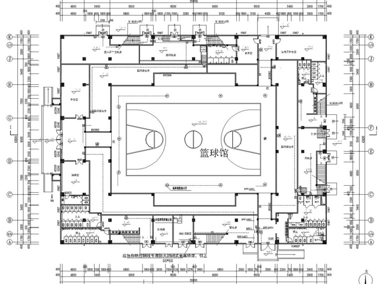 职工篮球馆电气设计资料下载-[安徽]体育馆电气施工图（含智能化系统）最新设计