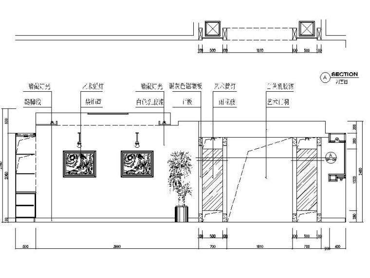 现代简约时尚房地产办公空间室内设计施工图-现代简约时尚房地产办公空间室内设计立面图