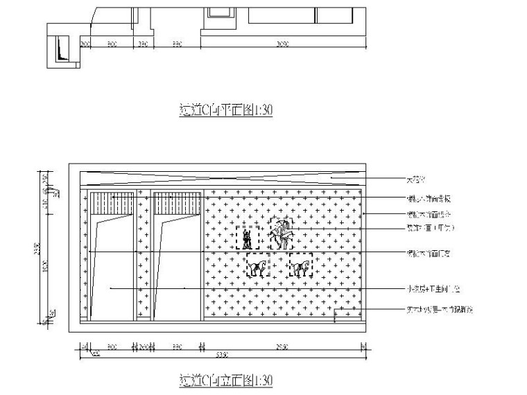 [南昌]温馨简欧三居室设计施工图-[南昌]温馨简欧三居室设计立面图
