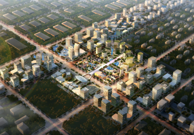 水上运动基地规划资料下载-[北京]高端制造业基地总体概念规划建筑方案文本