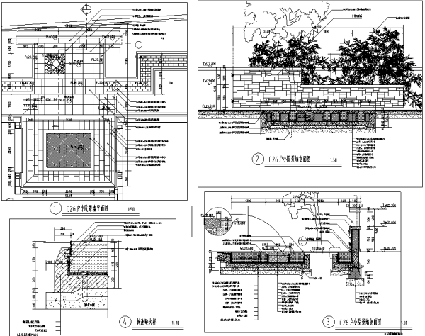 庭院景观施工图纸资料下载-[北京]6套中式私家庭院花园景观设计施工图（附方案文本）