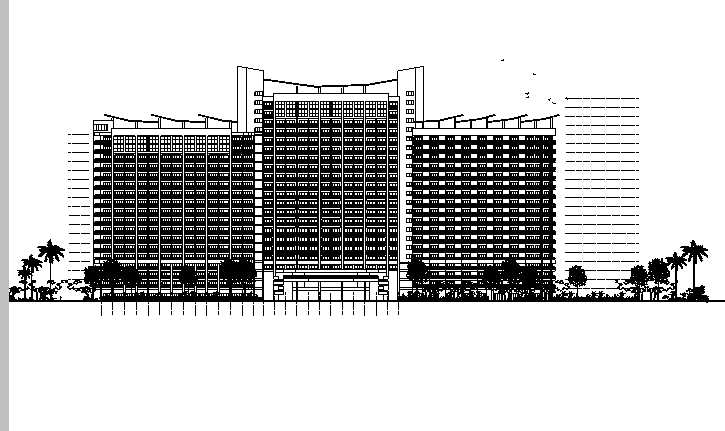 建筑su及cad资料下载-[海南]高层曲线温泉大酒店建筑施工图（效果图、SU及CAD图纸）