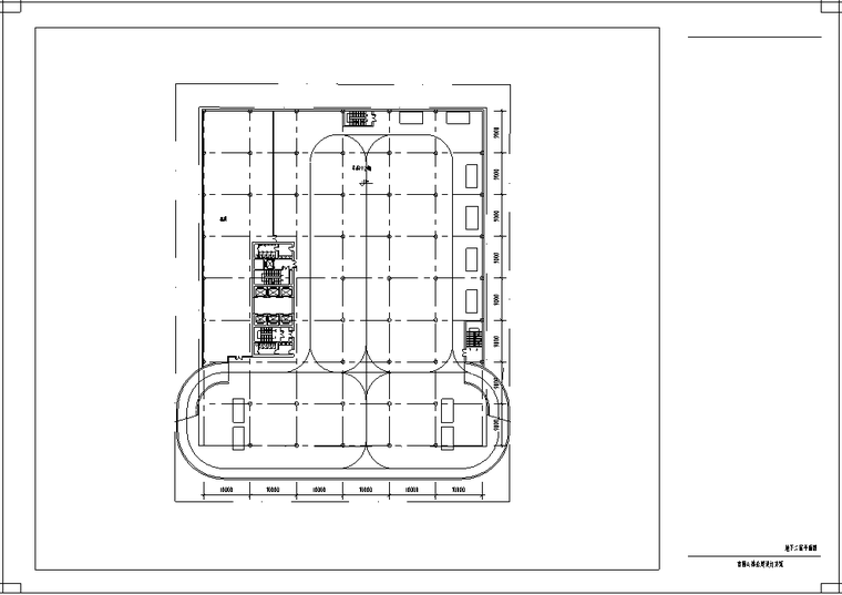 现代综合楼设计方案CAD图纸-现代综合楼设计方案地下二层平面图